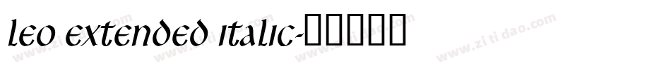 Leo Extended Italic字体转换